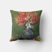 Still Life Flowers and Fruit by Pierreルノアール クッション (裏面)