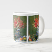 Still Life Flowers and Fruit by Pierreルノアール ジャンボコーヒーマグカップ (正面右)