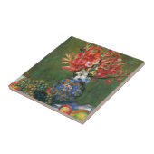 Still Life Flowers and Fruit by Pierreルノアール タイル (側面)