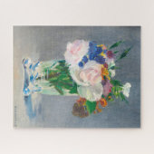 Still life, Flowers in a Crystal Vappenes by Manet ジグソーパズル (横)