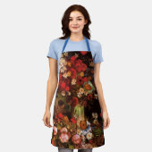 Still Life Flowers in a Vincent vanゴッホ エプロン (着用した状態)