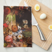 Still Life Flowers in a Vincent vanゴッホ キッチンタオル (四つ折り)
