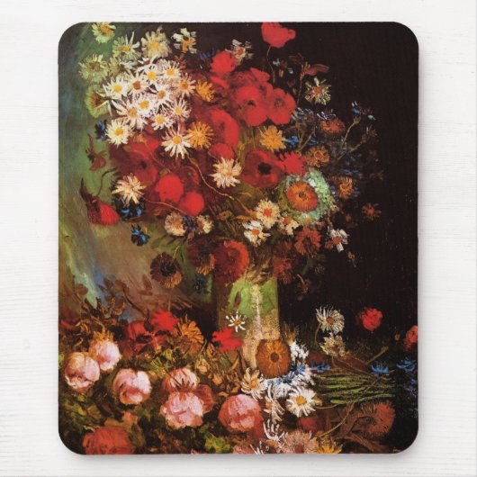 Still Life Flowers in a Vincent vanゴッホ マウスパッド (正面)