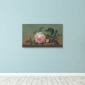 Still Life Flowers on a Ledge by Otto Ottesen キャンバスプリント (インサイチュ (ウッドフロア))