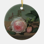 Still Life Flowers on a Ledge by Otto Ottesen セラミックオーナメント (正面)