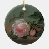 Still Life Flowers on a Ledge by Otto Ottesen セラミックオーナメント (裏面)