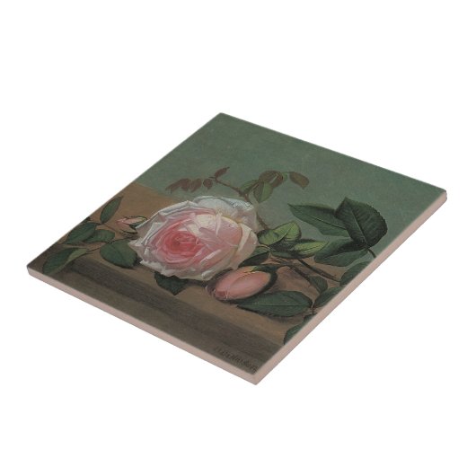 Still Life Flowers on a Ledge by Otto Ottesen タイル (側面)