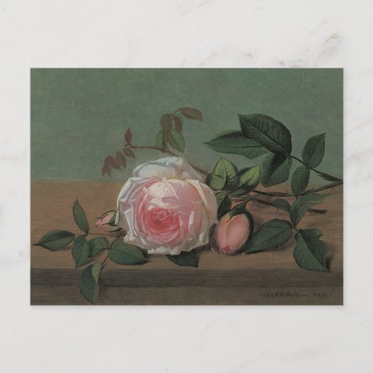 Still Life Flowers on a Ledge by Otto Ottesen ポストカード (正面)
