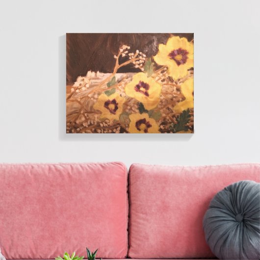 Still Life, Flowers within a Log SARR キャンバスプリント (インサイチュ (リビング))