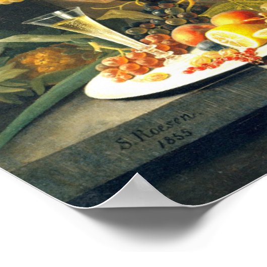 Still Life: Fruit 1855 By Severin Roesen - ポスター (角)