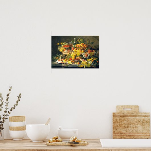 Still Life: Fruit 1855 By Severin Roesen - ポスター (キッチン)