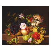 Still Life Fruit and Flowers by Adelheid Dietrich フォトプリント (正面)