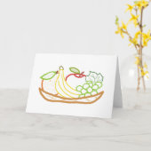 Still Life Fruit Bowl カード (黄色い花)