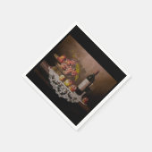 Still life Fruit Bowl and Wine Bottle      スタンダードカクテルナプキン (角)