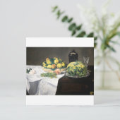 Still Life Lemon Peaches by Manet Impressionist カード (スタンド正面)