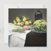 Still Life Lemon Peaches by Manet Impressionist カード (正面)