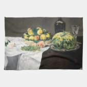 Still Life Lemon Peaches by Manet Impressionist キッチンタオル (横)
