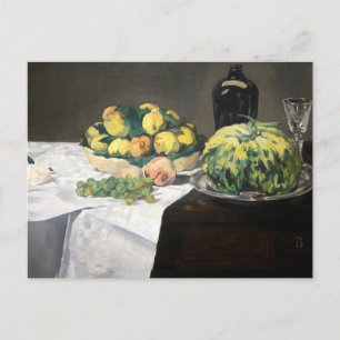 Still Life Lemon Peaches by Manet Impressionist ポストカード