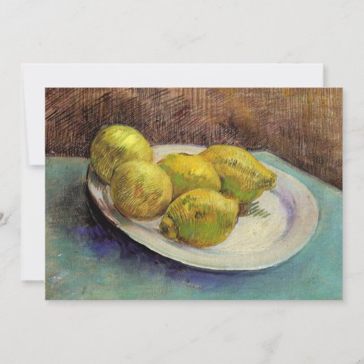 Still Life Lemons on aプレートby Vincent van ゴッホ (正面)
