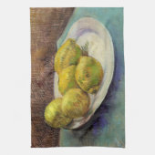 Still Life Lemons on aプレートby Vincent van ゴッホ キッチンタオル (縦)