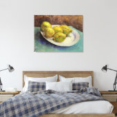 Still Life Lemons on aプレートby Vincent van ゴッホ キャンバスプリント (インサイチュ (寝室))