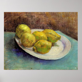 Still Life Lemons on aプレートby Vincent van ゴッホ ポスター