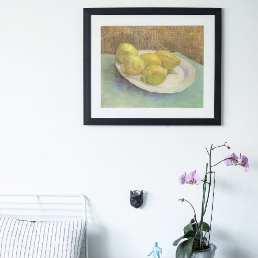 Still Life Lemons on aプレートby Vincent van ゴッホ ポスター
