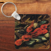 Still Life Musselsとエビby Vincent vanゴッホ キーホルダー (正面)