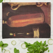 Still Life of 4石ボトルby Vincent van ゴッホ キッチンタオル (折り畳み)