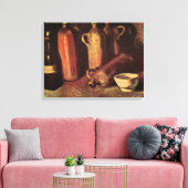 Still Life of 4石ボトルby Vincent van ゴッホ キャンバスプリント (インサイチュ (リビング))