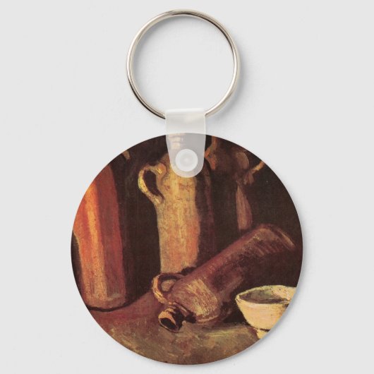Still Life of 4石ボトルby Vincent van ゴッホ キーホルダー (正面)
