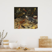 Still Life of Birds and Insects, 1637 ポスター (キッチン)