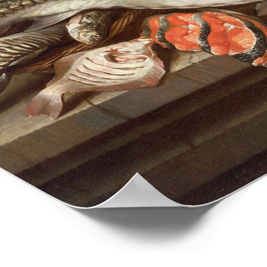 Still Life of Fish on a Table ポスター (角)
