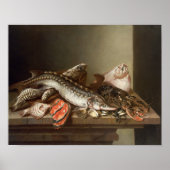 Still Life of Fish on a Table ポスター (正面)