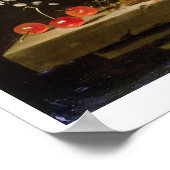 Still Life of Flowers in a Vase with a Lizard on a ポスター (角)