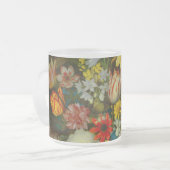 Still Life of Flowers in a Wan-Li Vase フロストグラスマグカップ (正面左)