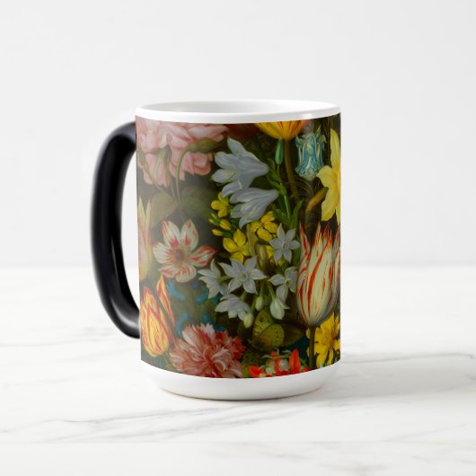 Still Life of Flowers in a Wan-Li Vase モーフィングマグカップ (正面左)