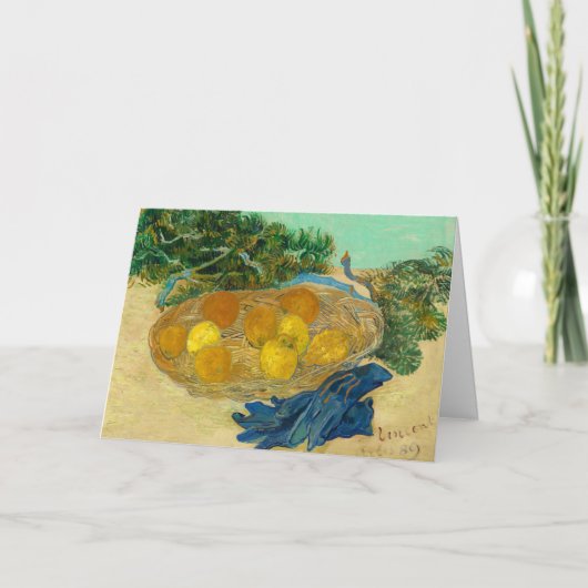 Still Life of Oranges and Lemons Greeting Card サンキューカード (正面)