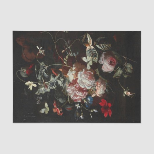 Still Life of Pink Roses, Poppies, Jasmine 薄葉紙 (正面)