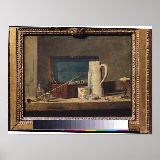 Still Life of Pipes and Drink Glass ポスター (正面)