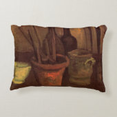 Still Life Paintbrushes inポットby Vincent van ゴッホ アクセントクッション (裏面)