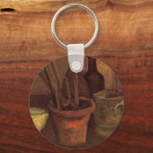 Still Life Paintbrushes inポットby Vincent van ゴッホ キーホルダー (正面)