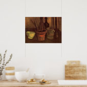 Still Life Paintbrushes inポットby Vincent van ゴッホ ポスター (キッチン)