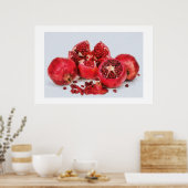 Still Life Painting of Pomegranates ポスター (キッチン)