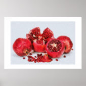 Still Life Painting of Pomegranates ポスター (正面)