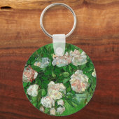 Still Life: Pink Roses by Vincent vanゴッホ キーホルダー (正面)