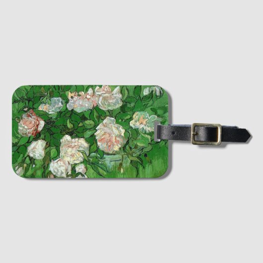 Still Life: Pink Roses by Vincent vanゴッホ ラゲッジタグ (正面横)