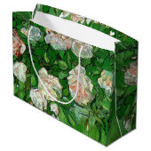 Still Life: Pink Roses by Vincent van Gogh ラージペーパーバッグ (裏面アングル)