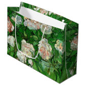 Still Life: Pink Roses by Vincent van Gogh ラージペーパーバッグ (正面アングル)