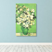 Still life - Pink Roses in a花瓶， Vincent van Gog キャンバスプリント (インサイチュ (ウッドフロア))